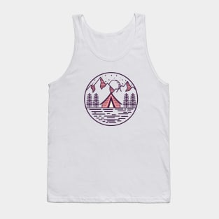 Alaska Retro distressed Mountain Sun Tank Top